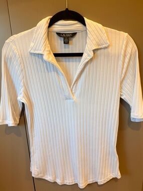 Lauren Ralph Lauren Johnny Collar Polo T-Shirt. NWOT